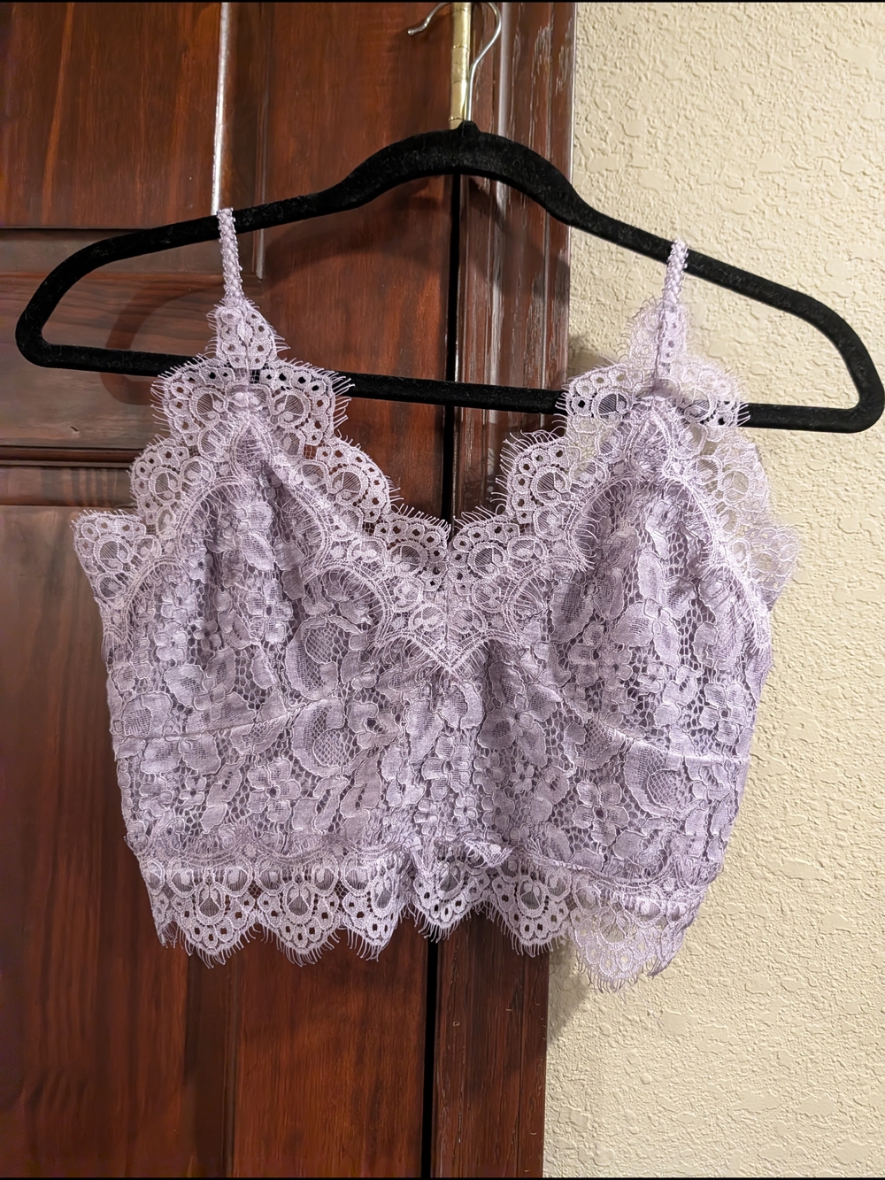 POL Lavender Lace Cropped Bralette